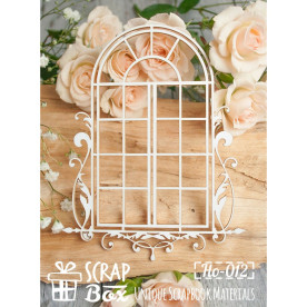 Чипборд "Окно с вензелями" №1, 97*120 мм от Scrapbox