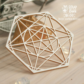 Чіпборд мандала шестигранна, 60,5 * 69,6 мм від Scrapbox