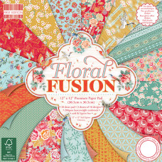 Набор бумаги Floral Fusion, 16 листов, 30*30 см от First Edition