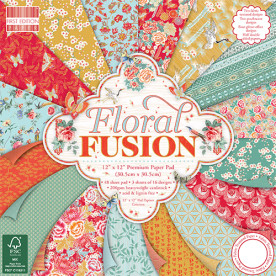 Набор бумаги Floral Fusion, 16 листов, 30*30 см от First Edition