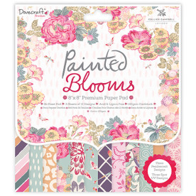 Набір преміум паперу Painted Blooms, 20 * 20 см, 12 аркушів від Dovecraft