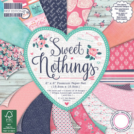 Набор бумаги Sweet Nothings, 16 листов, 15*15 см от First Edition