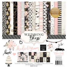 Набор бумаги Wedding Bliss 30х30 см 12 листов + наклейки от Echo Park
