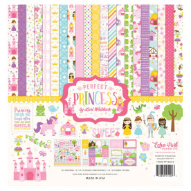 Набор бумаги Perfect Princess 30х30 см 12 листов + наклейки от Echo Park