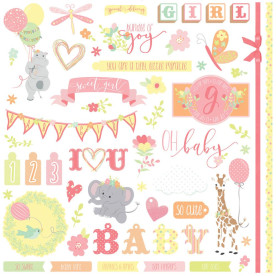 Лист з наклейками About a Little Girl, 30 * 30 см від PhotoPlay