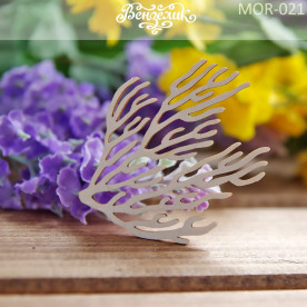 Чипборд Коралл 04, 46*55 мм от Вензелик