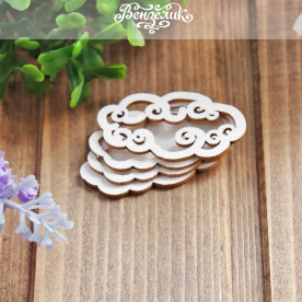 Чипборд шейкер Облака, 46*28 мм от Вензелик