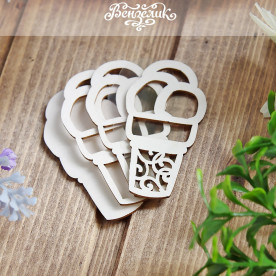 Чипборд шейкер Мороженное, 61*31 мм от Вензелик