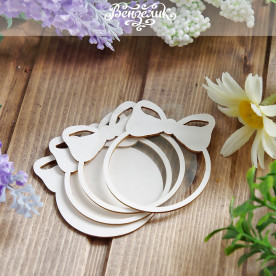 Чипборд шейкер Бантик 09, 70*58 мм от Вензелик