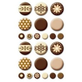 Набір брадс 24 шт. Chocolate від Bo Bunny