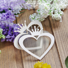 Чіпборд шейкер Серце з короною, 65 * 68 мм від Вензелік