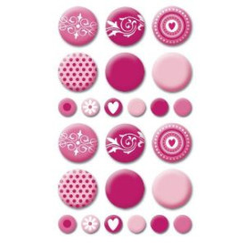 Набор брадсов 24 шт. Pink Punch от Bo Bunny