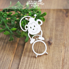 Чіпборд Мавпочка з будильником, 33 * 60 мм від Вензелік