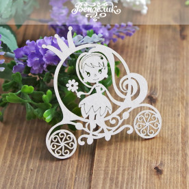 Чіпборд Дівчинка в кареті, 78 * 83 мм від Вензелік