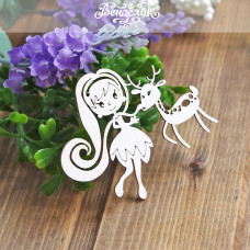 Чіпборд Дівчинка і оленятко, 70 * 57 мм від Вензелік