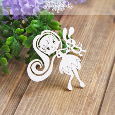 Чіпборд Дівчинка з зайчиком, 58 * 62 мм від Вензелік