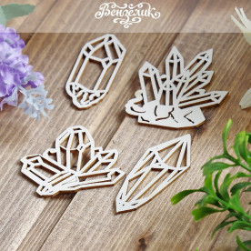 Чипборд набор Кристалов, 71*95 мм от Вензелик