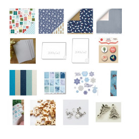 Набір для створення листівок Новорічний синій веселий -50%