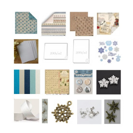 Набір для створення листівок Новорічний шебби крафт -50%