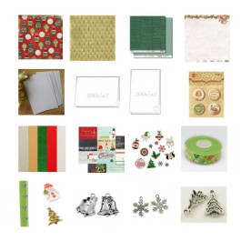 Набор для создания открыток Новогодний зеленый веселый -50%