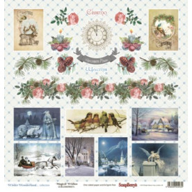 Лист бумаги Карточки (укр.яз) Зимняя Сказка , 30*30 см от ScrapBerry's