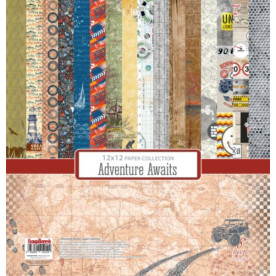 Набір паперу "Чоловічі Хобі", 8 листів на англ мові, 30 * 30 см від ScrapBerry's