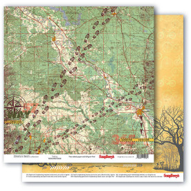 Лист двусторонней бумаги Туризм, 30*30 см от ScrapBerry's