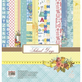 Набор двусторонней бумаги Школа(укр), 7 листов, 30*30 см от ScrapBerry's
