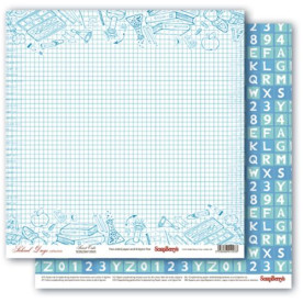 Лист двусторонней бумаги Секретный шифр, 30*30 см от ScrapBerry's