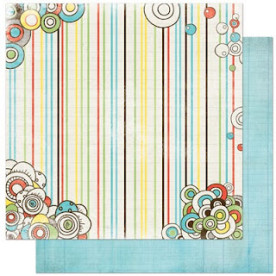Двосторонній скраппапір Ad Lib Stripe від Bo Bunny