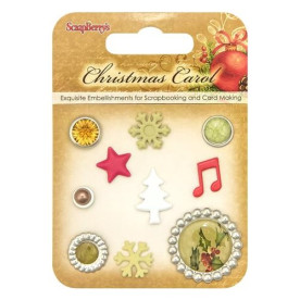 Набір брадс Ніч перед Різдвом, 10 шт від Scrapberry's