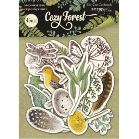 Набір вирубування для скрапбукінгу Cozy Forest 45 шт Scrapmir