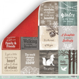 Лист двусторонней бумаги Карточки (ENG) 30x30 см от Scrapmir