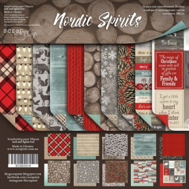 Набор двусторонней бумаги Nordic Spirits 20х20 см, 10 л от Scrapmir