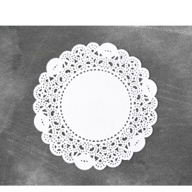 Набор белых ажурных салфеток, 10 шт, 11 см от Фабрика Декора