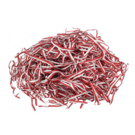 Наполнитель для упаковки бумажный, 50 г, красно-белый