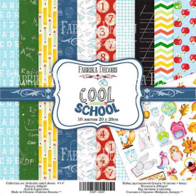 Набор скрапбумаги "Cool school" , 20*20 см Фабрика Декору