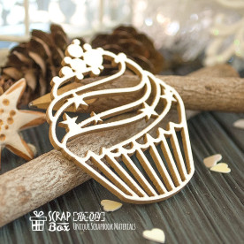Чіпборд капкейк з присипкою, 42 * 52 мм від Scrapbox