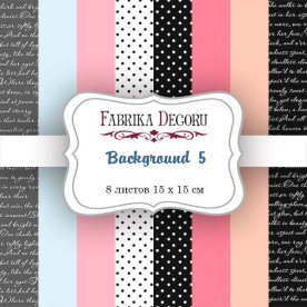 Набір скраппаперу "Background 5", 15 Х 15 см, 8 л від Фабрика Декору
