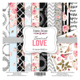 Набор скрапбумаги Sensual love, 10 л, 20*20 см от Фабрика Декора