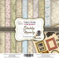 Набір скраппаперу "Shabby Memory", 10 л, 20 * 20 см від Фабрика Декору
