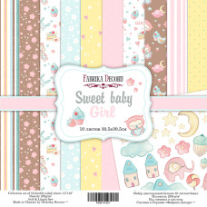 Набор скрапбумаги "Sweet baby girl", 10 л, 30,5x30,5 см от Фабрика Декора