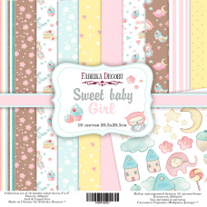 Набір скраппаперу "Sweet baby girl", 10 л, 20 * 20 см від Фабрика Декору