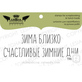 Набір акрилових штампів 2 шт Зима близько ...,, Lesia Zgharda