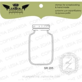 Акриловий штамп, Баночка висока, 2,5 * 4,2 см, Lesia Zgharda