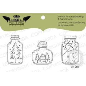 Акриловый штамп Зима в Баночке, Lesia Zgharda