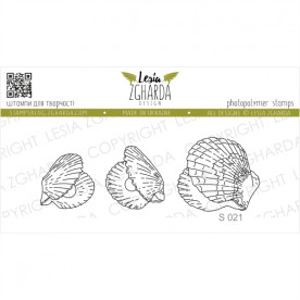 Акриловий штамп Мушлі з перлинками, Lesia Zgharda
