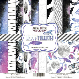 Набор скрапбумаги "Enjoy freedom", 10 л, 30.5*30.5 см от Фабрика Декора