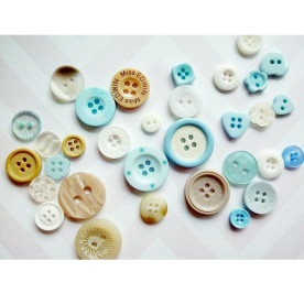 Набір декоративних гудзиків Лапочка - дочка 40 шт ScrapEgo