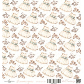 Лист односторонней бумаги Платьице 30х30 см ScrapEgo